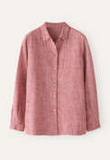 Curved hem overshirt, Crimson pink, webstill