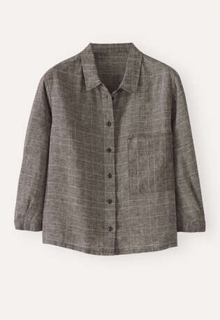 Checked shirt, Natural brown, webstill