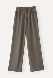 Wide-leg drawstring trousers, Khaki taupe, webstill