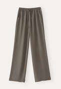 Wide-leg drawstring trousers, Khaki taupe, webstill