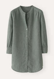 Long curved-hem shirt, Dark bay, webstill