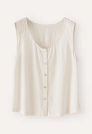 Sleeveless top, Ecru, webstill