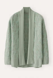 Patterned cardigan, Aqua taupe, webstill