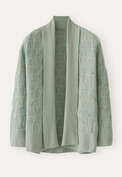 Patterned cardigan, Aqua taupe, webstill