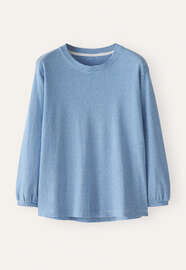 Striped jersey top, Soft indigo, webstill