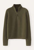 Zip-front sweater, Pine green, webstill