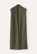 Long open-stitch waistcoat, Moss, webstill