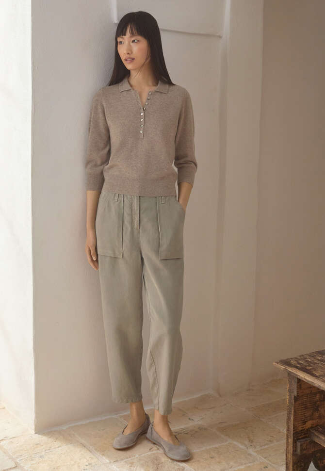 Collared sweater, Brown fawn, completeTheLook