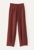 Pull-on tapered trousers, Chilli brown, webstill