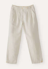 Tapered cropped trousers, Pearl, webstill