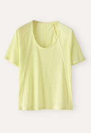 Scoop-neck T-shirt, Bright lime, webstill