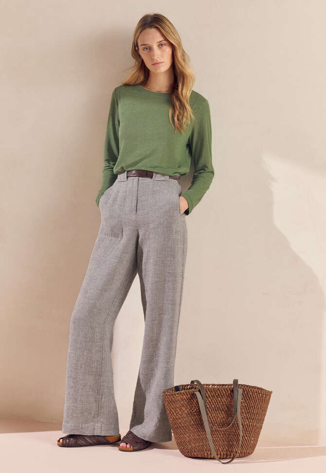 Straight-leg trousers, Mink brown, completeTheLook