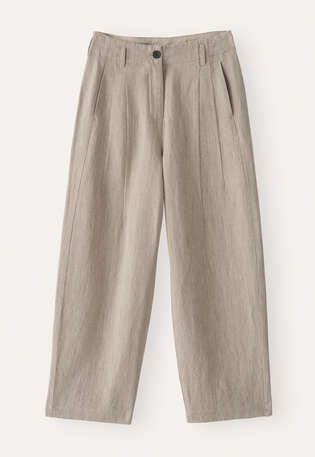 Barrel-leg trousers, Mink, webstill