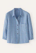 Checked shirt, Ocean blue, webstill
