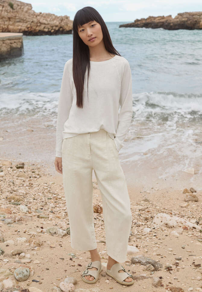Panelled jersey top, Ecru, completeTheLook
