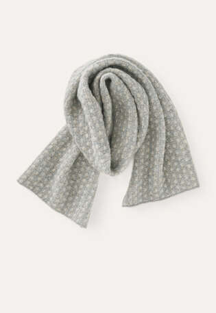 Stitch-detail scarf, Frost fawn, webstill