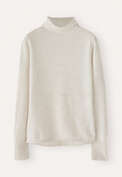 Slim funnel-neck sweater, Grey pearl, webstill