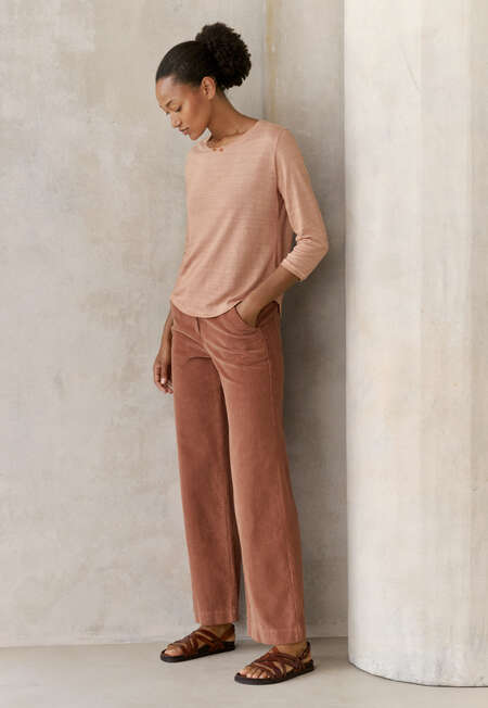 Wide-leg trousers, Dark terracotta, completeTheLook