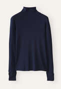 high-neck jersey top, Midnight, webstill