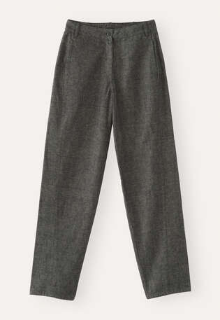 Curved-seam trousers, Black fawn, webstill