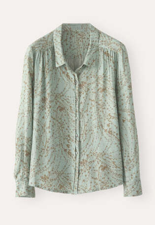 Printed blouse, Mint taupe, webstill