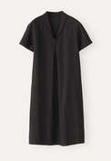 Shawl-collar dress, Black, webstill
