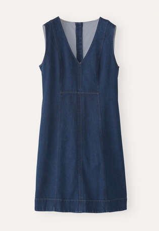 Indigo sleeveless dress, Dark denim, webstill