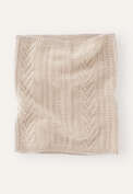 Cable snood, Ecru fawn, webstill