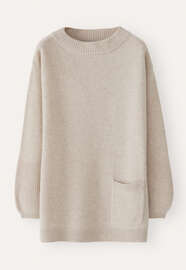 Patch-pocket sweater, Ecru fawn, webstill