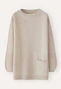 Patch-pocket sweater, Ecru fawn, webstill
