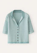 Check-stitch shirt, Mint, webstill