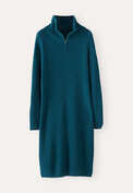 Funnel-neck dress, Petrol teal, webstill