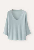 V-neck sweater, Soft aqua, webstill
