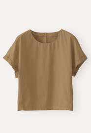 Woven T-shirt, Olive tan, webstill