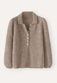 Collared sweater, Fawn brown, webstill