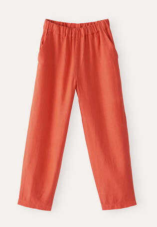 Cropped trousers, Orange red, webstill