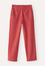 Slim-fit cropped trousers, Coral, webstill