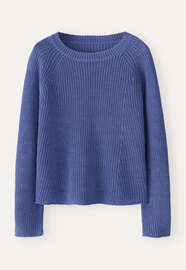 Raglan-sleeve sweater, Periwinkle, webstill