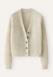 V-neck cardigan, Natural stone, webstill