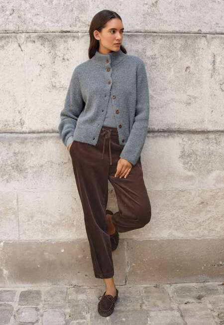 Button-through cardigan, Frosted petrol, completeTheLook
