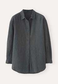 Gingham checked shirt, Charcoal, webstill