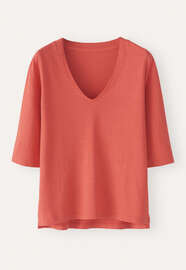 V-neck T-shirt, Coral, webstill