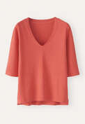 V-neck T-shirt, Coral, webstill
