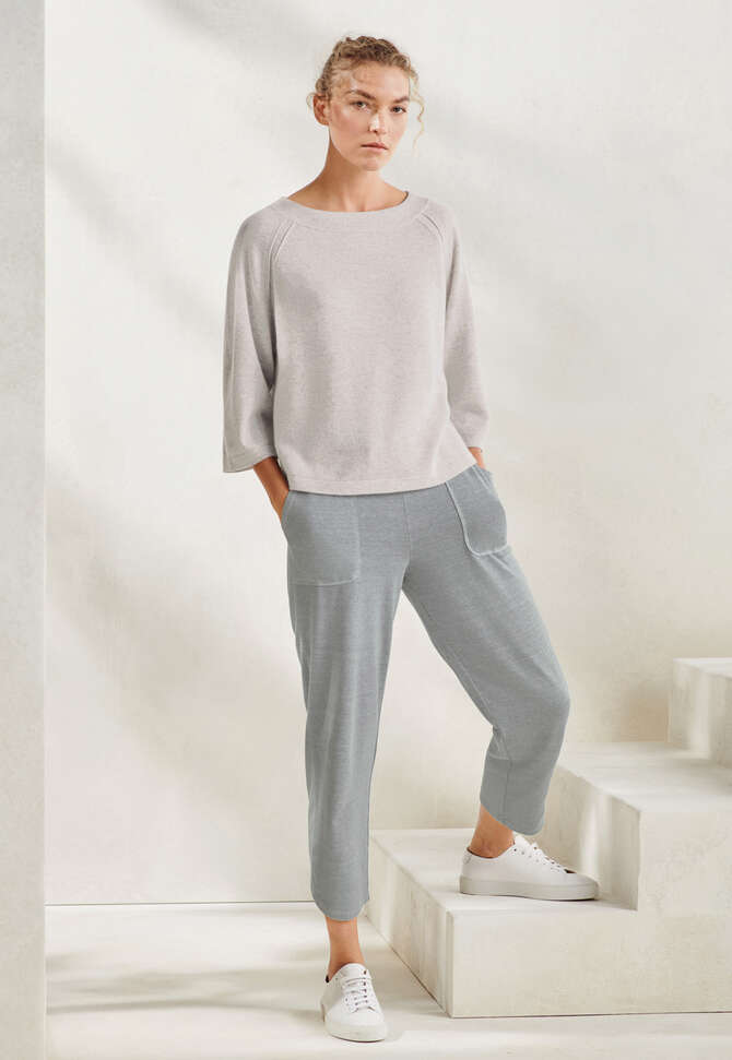 Raglan-sleeve sweater, Grey pearl, completeTheLook