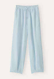 Pull-on tapered trousers, Pale chambray, webstill