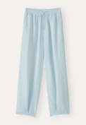 Pull-on tapered trousers, Pale chambray, webstill