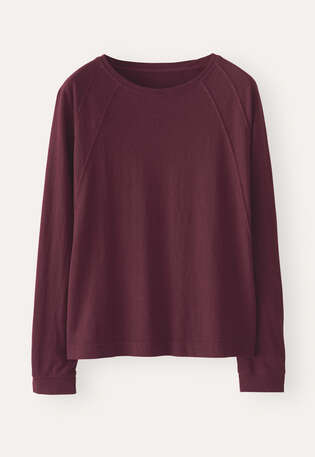 Panelled jersey top, Claret, webstill