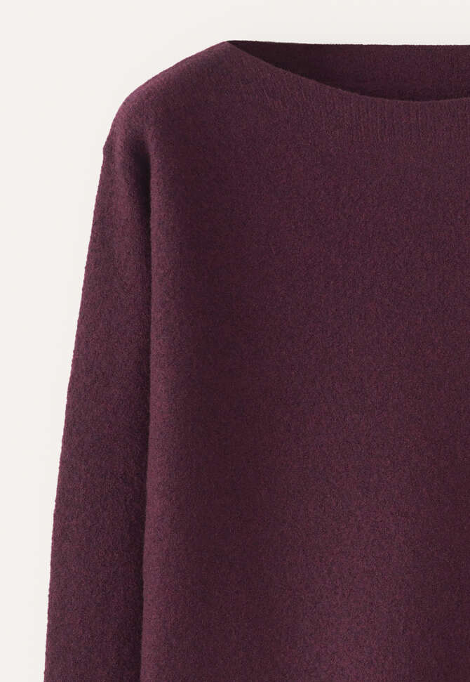 Boxy sweater, Aubergine, completeTheLook