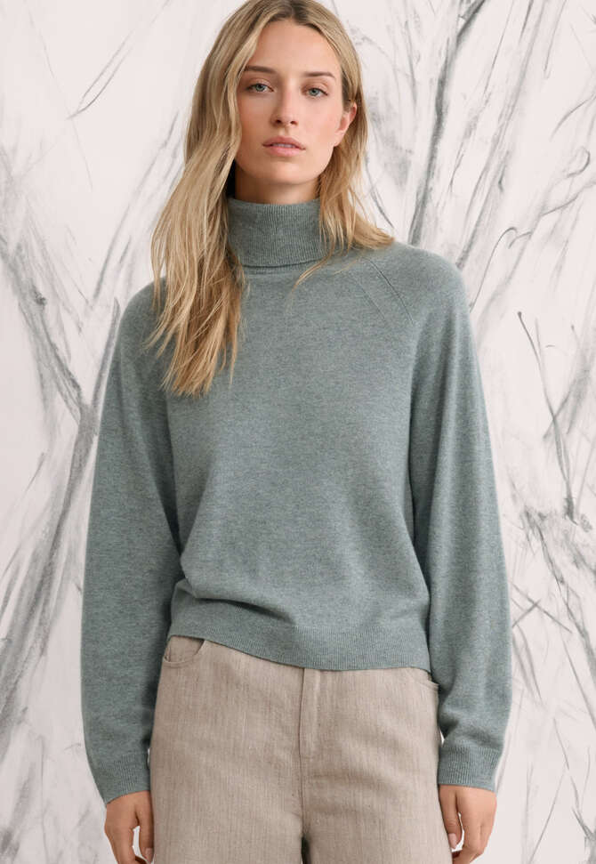 Roll-neck sweater, Lagoon, completeTheLook