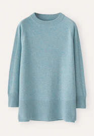 Raglan-sleeve sweater, Aqua, webstill